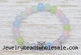 CGB7473 8mm colorful candy jade bracelet with owl head for men or women