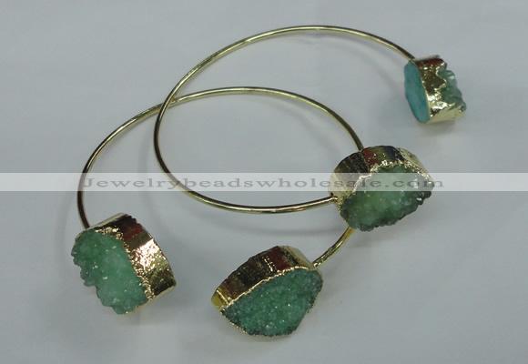 CGB751 13*18mm - 15*20mm teardrop druzy agate gemstone bangles