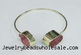 CGB755 13*18mm - 15*20mm oval druzy agate gemstone bangles