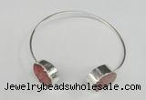 CGB760 13*18mm - 15*20mm oval druzy agate gemstone bangles