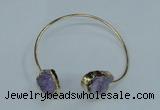 CGB776 13*18mm - 15*20mm freeform druzy agate gemstone bangles