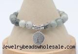 CGB7773 8mm greeting pine jasper bead with luckly charm bracelets