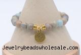 CGB7774 8mm serpentine jasper bead with luckly charm bracelets