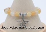 CGB7783 8mm yellow aventurine bead with luckly charm bracelets