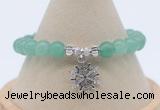 CGB7785 8mm green aventurine bead with luckly charm bracelets