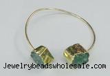 CGB780 13*18mm - 15*20mm freeform druzy agate gemstone bangles