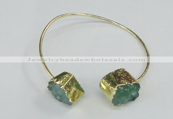 CGB780 13*18mm - 15*20mm freeform druzy agate gemstone bangles