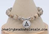 CGB7800 8mm feldspar bead with luckly charm bracelets wholesale