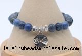 CGB7817 8mm dumortierite bead with luckly charm bracelets