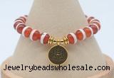 CGB7832 8mm Tibetan agate bead with luckly charm bracelets