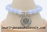 CGB7860 8mm blue lace agate bead with luckly charm bracelets