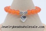 CGB7875 8mm candy jade bead with luckly charm bracelets whoesale