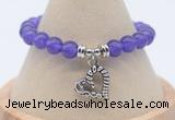 CGB7877 8mm candy jade bead with luckly charm bracelets whoesale