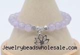 CGB7888 8mm lavender amethyst bead with luckly charm bracelets