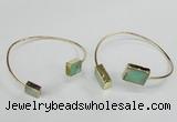 CGB792 8*10mm - 12*16mm rectangle Australia chrysoprase bangles