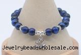 CGB7924 8mm blue tiger eye bead with luckly charm bracelets