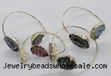 CGB801 13*18mm - 20*25mm freeform druzy agate gemstone bangles