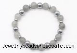 CGB8111 8mm labradorite & hematite power beads bracelet