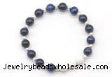 CGB8199 8mm blue tiger eye & white lava beaded stretchy bracelets