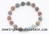 CGB8212 8mm matte picasso jasper & matte amazonite beaded stretchy bracelets