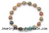 CGB8237 8mm picasso jasper & sea sediment jasper beaded stretchy bracelets