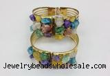 CGB825 30*68mm – 30*70mm druzy agate gemstone bangles wholesale