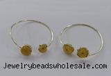 CGB833 13*15mm - 15*20mm freeform druzy agate gemstone bangles