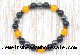 CGB8333 8mm candy jade, black onyx & hematite energy bracelet