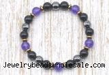 CGB8334 8mm candy jade, black onyx & hematite energy bracelet