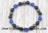 CGB8336 8mm candy jade, black onyx & hematite energy bracelet