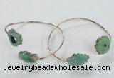 CGB837 13*15mm - 15*20mm freeform druzy agate gemstone bangles