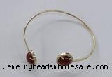 CGB850 10mm flat round agate gemstone bangles wholesale