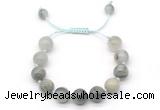 CGB8556 12mm round seaweed quartz adjustable macrame bracelets