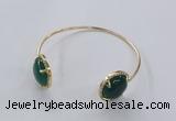 CGB857 15mm flat round agate gemstone bangles wholesale