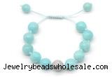 CGB8642 12mm round amazonite adjustable macrame bracelets