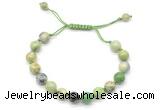 CGB8657 8mm,10mm round australia chrysoprase adjustable macrame bracelets