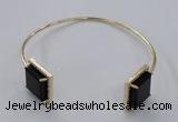 CGB869 15*15mm square agate gemstone bangles wholesale