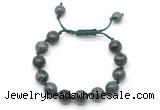 CGB8694 8mm,10mm round kambaba jasper adjustable macrame bracelets