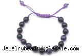 CGB8732 8mm,10mm round purple tiger eye adjustable macrame bracelets