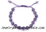 CGB8748 8mm,10mm round amethyst adjustable macrame bracelets