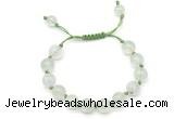 CGB8762 8mm,10mm round prehnite adjustable macrame bracelets