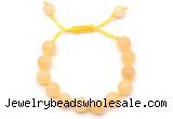 CGB8766 8mm,10mm round honey jade adjustable macrame bracelets