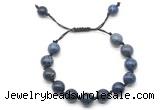 CGB8768 8mm,10mm round dumortierite adjustable macrame bracelets