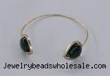 CGB877 15*20mm flat teardrop agate gemstone bangles wholesale