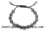 CGB8775 8mm,10mm round labradorite adjustable macrame bracelets