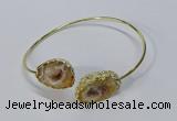 CGB881 13*18mm - 20*25mm freeform druzy agate gemstone bangles