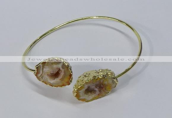 CGB881 13*18mm - 20*25mm freeform druzy agate gemstone bangles