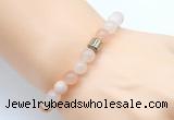 CGB8834 8mm, 10mm pink aventurine & drum hematite power beads bracelets