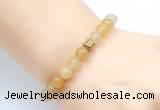 CGB8835 8mm, 10mm yellow aventurine & drum hematite power beads bracelets