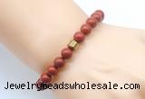 CGB8837 8mm, 10mm red jasper & drum hematite power beads bracelets